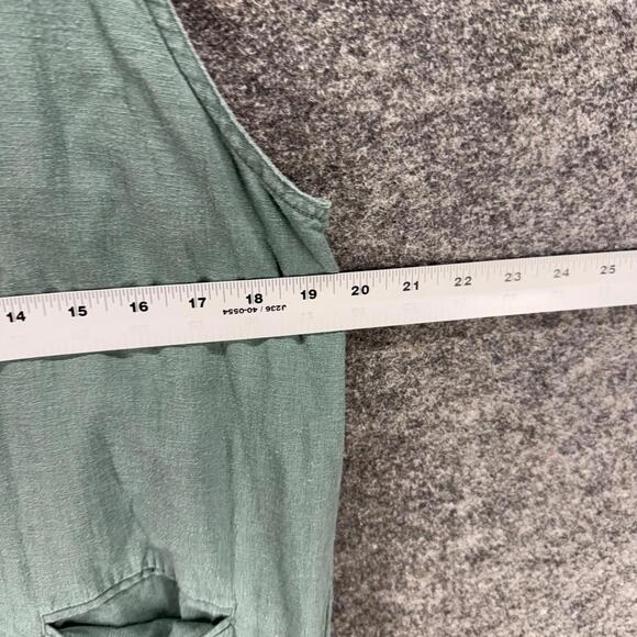 Christopher & Banks Dress Women XL Gray Maxi Long Pockets Linen Sleeveless - Picture 5 of 6